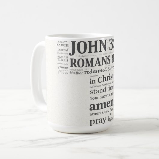 Mug Bible Verse Reference Cross Wall Art (Devant gauche)