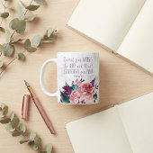 Mug Bible Verse Typographie sur Marble Floral