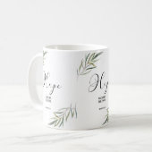 Mug Bible verset Hébreux Écriture feuille (Devant gauche)