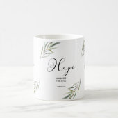 Mug Bible verset Hébreux Écriture feuille (Centre)