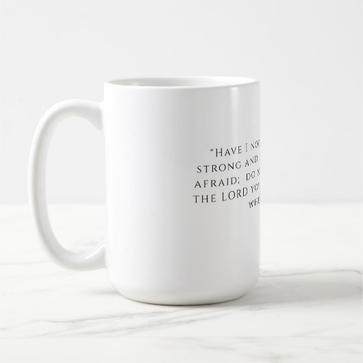 Mug Bible verset sur la peur - grand Musique blanche (Gauche)