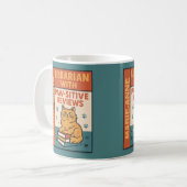 Mug Bibliothécaire avec des critiques positives Chat e (Devant gauche)