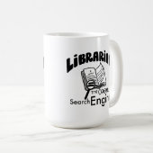 Mug Bibliothécaire Le Moteur de recherche original Caf (Devant droit)