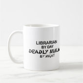 Mug Bibliothécaire Ninja mortel par nuit (Gauche)