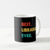 Mug Bibliothécaire Profession Rétro Meilleur bibliothé (Devant droit)