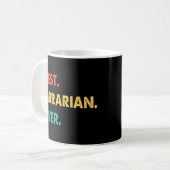 Mug Bibliothécaire Profession Rétro Meilleur bibliothé (Devant gauche)