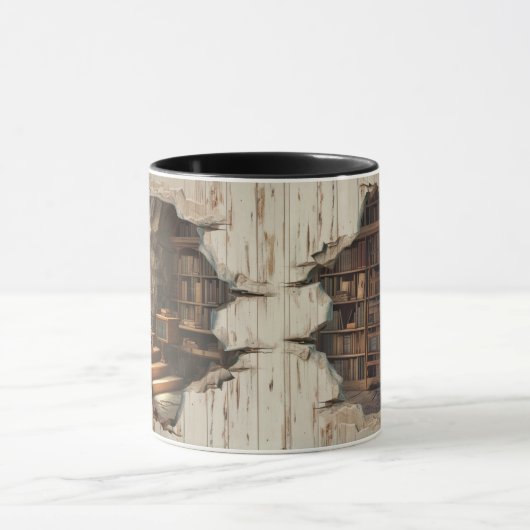 Mug Bibliothèque cachée 3D Effet (Centre)