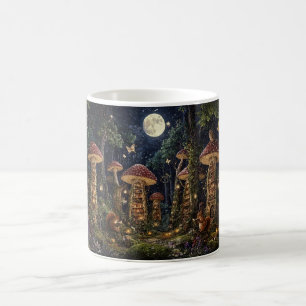 Mug Bibliothèque de champignons au clair de lune, art 