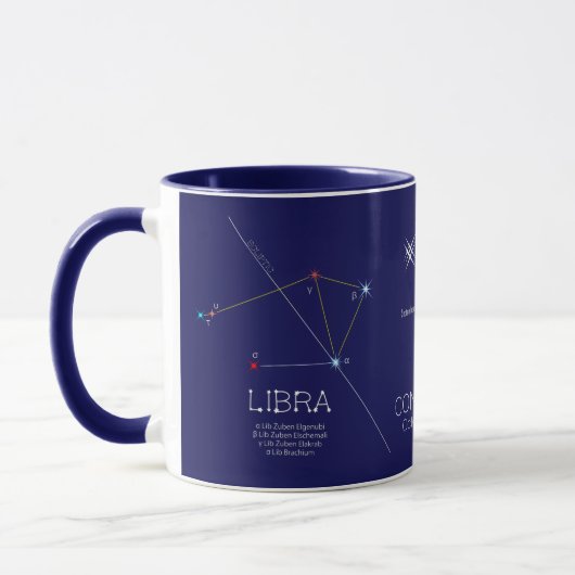 Mug Bibliothèque de constellation zodiaque (Gauche)