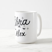 Mug Bibliothèque personnalisée Zodiac Sign Art (Devant droit)