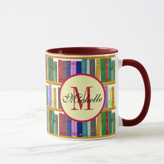 Mug Bibliothèque pour génie. Livres pour élèves intell (Droite)
