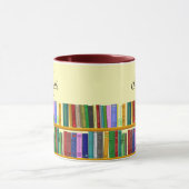 Mug Bibliothèque pour génie. Livres pour élèves intell (Centre)