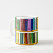 Mug Bibliothèque pour le génie. Livres pour les (Devant gauche)
