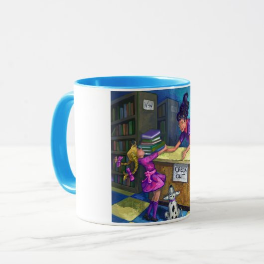 Mug Bibliothèque Récupérer l'oeuvre (Devant gauche)