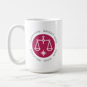 Mug Bibliothèque rose Zodiac Star Signal Personnalité
