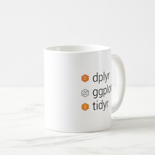 Mug Bibliothèques de Tidyverse : dplyr, ggplot2, tidyr (Devant droit)