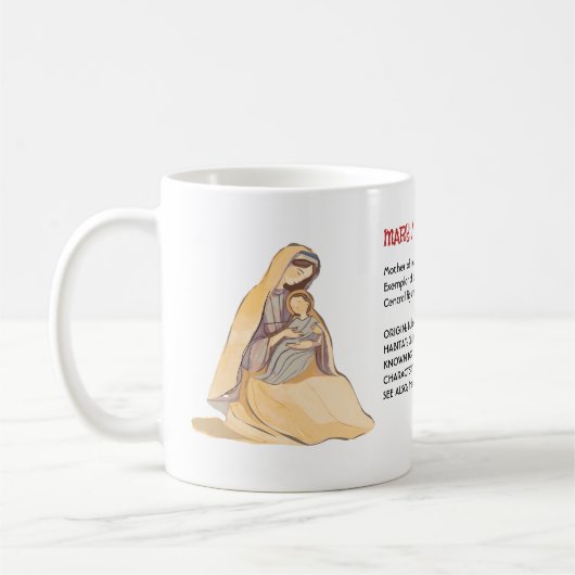 Mug Biblique Mary Lexicon Design - Un hommage à la mèr (Gauche)