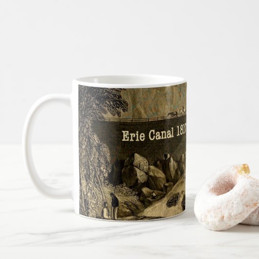 Mug Bicentenaire du canal Erie historique (Avec donut)