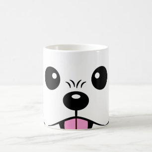 Mug Bichon blanc mignon Frise Chien Stick Sortie