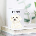 Mug Bichon, Bologne, Coton, Havanais, Maltais<br><div class="desc">Je suis amoureux de cette photo d'aquarelle magnifiquement détaillée d'un bichon, bolognais, coton de tulear, havanais ou maltais ! Personnalisez ces tasses en céramique avec votre nom ou monogramme et changez même la couleur de la poignée pour compléter votre décor ! Modifiez les polices en sélectionnant l'option "modifier à l'aide...</div>