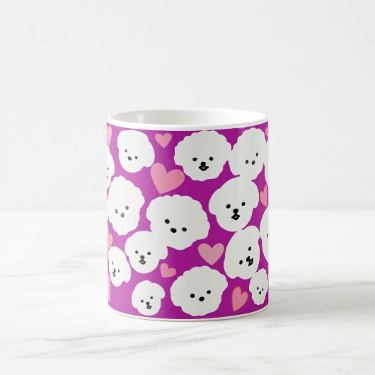 Mug Bichon bouffant et coeurs boug (Centre)