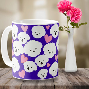 Mug Bichon bouffant et coeurs boug