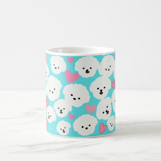 Mug Bichon bouffant et coeurs boug (Centre)