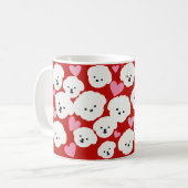 Mug Bichon bouffant et coeurs boug (Devant gauche)