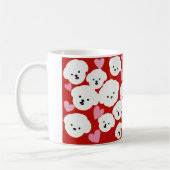 Mug Bichon bouffant et coeurs boug (Gauche)