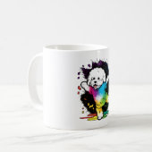 Mug Bichon coloré Kawaii Dancing (Devant gauche)