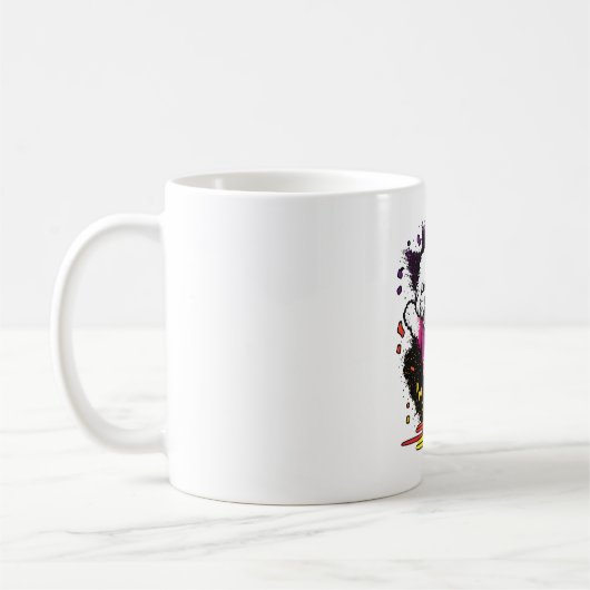 Mug Bichon coloré Kawaii Dancing (Gauche)