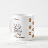 Mug Bichon Frise, Ajouter le nom du chien, Modifier le (Devant gauche)