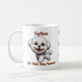 Mug Bichon Frise, Ajouter le nom du chien, Modifier le (Gauche)