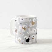 Mug Bichon Frise Bones and Paws Grey (Devant gauche)