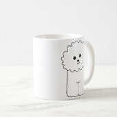 Mug Bichon Frise, chien mignon (Devant droit)