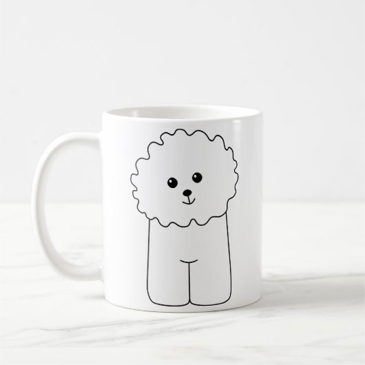 Mug Bichon Frise, chien mignon (Gauche)
