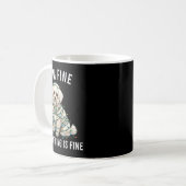 Mug Bichon Frise Christmas I'm Fine Everything Is Fine (Devant gauche)