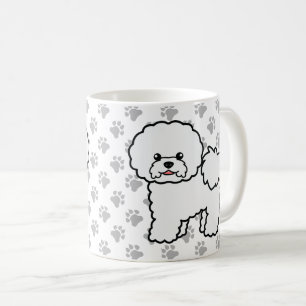 Mug Bichon Frise Cute Cartoon Chien & Paws
