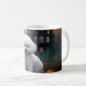 Mug Bichon Frise Halloween effroi (Devant droit)