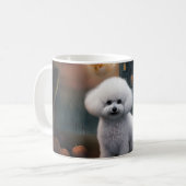 Mug Bichon Frise Halloween effroi (Devant gauche)