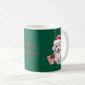 Mug Bichon frisé mignon à Noël (Devant droit)