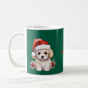 Mug Bichon frisé mignon à Noël
