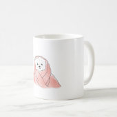 Mug Bichon Frise mignon enveloppé dans une couverture (Devant droit)
