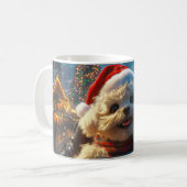 Mug Bichon Frise Montagnes Russes Noël (Devant gauche)