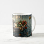 Mug Bichon Frise Noël Festive Voyage (Devant droit)