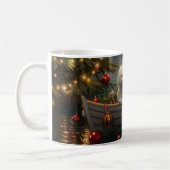 Mug Bichon Frise Noël Festive Voyage (Gauche)