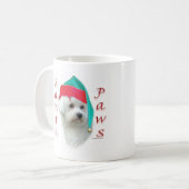 Mug Bichon Frise Père Noël Paws (Devant gauche)