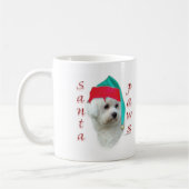 Mug Bichon Frise Père Noël Paws (Gauche)
