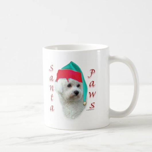 Mug Bichon Frise Père Noël Paws (Droite)