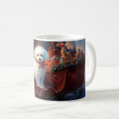 Mug Bichon frisé période de fêtes de Noël (Devant droit)